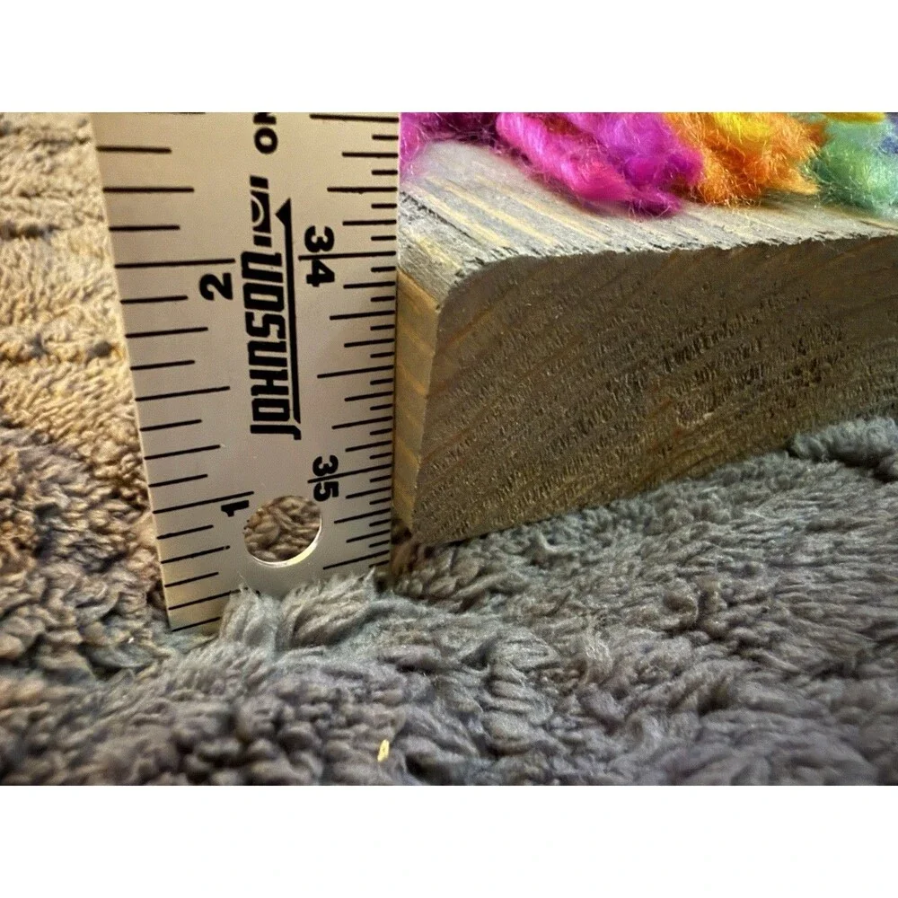 Handmade String Art- Cloud Rainbow Multicolor on Wood Plaque (mantle decor)